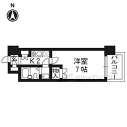 デイスターアベニュー 1Kの間取図画像