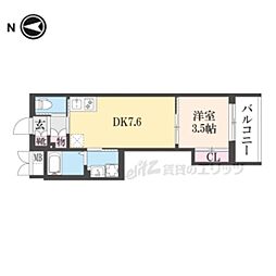 アクアプレイス京都聚楽第 1LDKの間取図画像