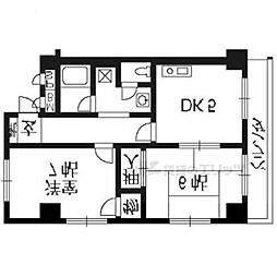 ロイヤルコーポ 2DKの間取図画像