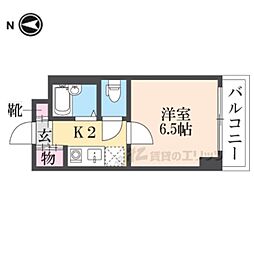 明治館にしき 1Kの間取図画像