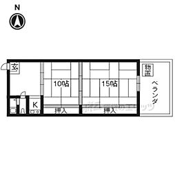 アーバンハイツ上長者町通 2LDKの間取図画像