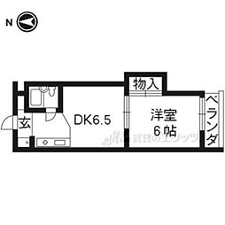 ヴィラビアンカ3 1DKの間取図画像