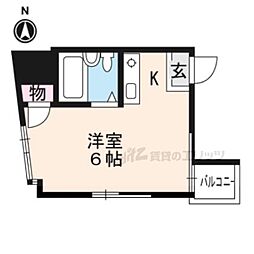 ウォークビル 1Kの間取図画像