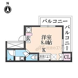 ジォリエヴィラ ワンルームの間取図画像