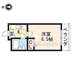 新町ロイヤルハイツ 1Kの間取図画像