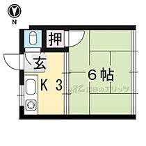 シオン荘 102 ｜ 京都府京都市左京区岡崎西福ノ川町（賃貸アパート1K・1階・17.30㎡） その2