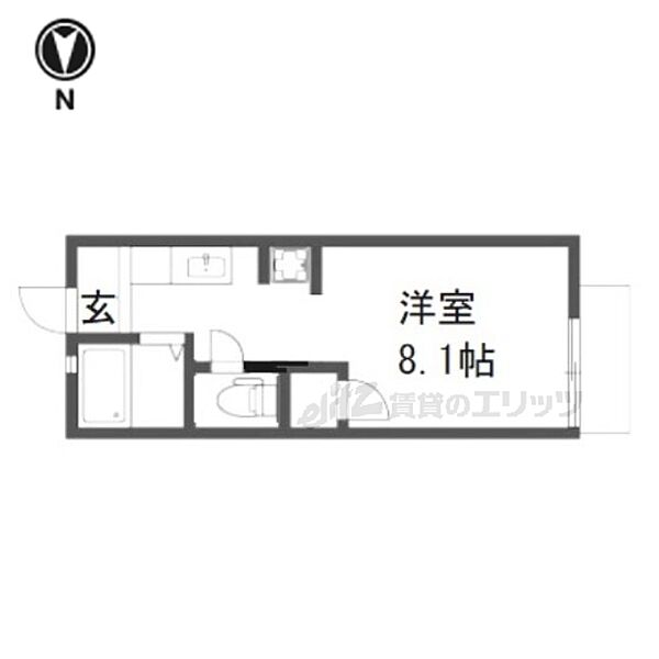 ウエスト8 203｜京都府京都市下京区西七条西八反田町(賃貸アパート1R・2階・19.25㎡)の写真 その2