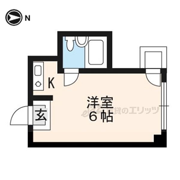 下鴨ハイツ 504｜京都府京都市左京区下鴨西林町(賃貸マンション1R・5階・15.00㎡)の写真 その2