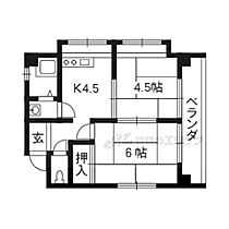 京都府京都市北区紫野下柏野町（賃貸マンション2K・2階・33.00㎡） その2