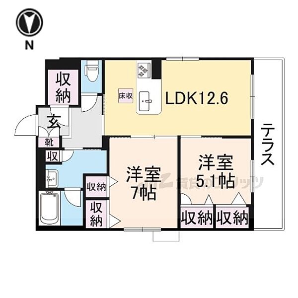 レフィシア西院II 101｜京都府京都市中京区壬生土居ノ内町(賃貸マンション2LDK・1階・63.50㎡)の写真 その2