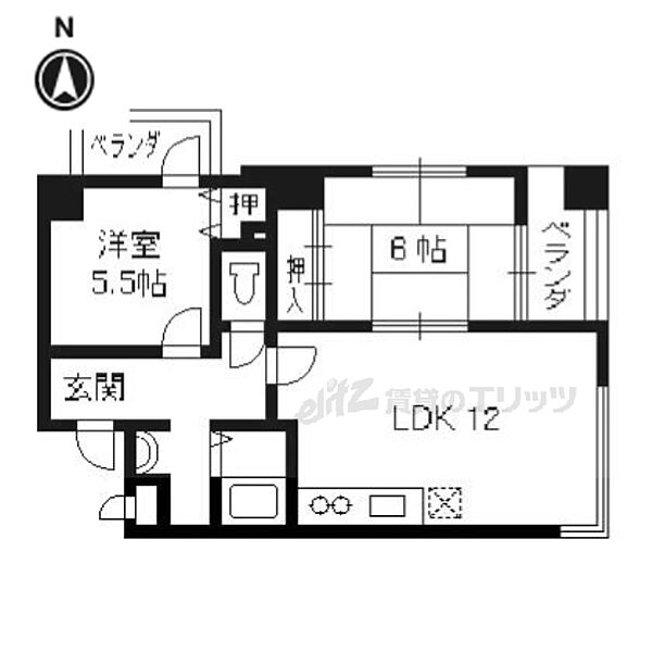 ＴＡＫＥ7 301｜京都府京都市右京区西院巽町(賃貸マンション2LDK・3階・57.54㎡)の写真 その2