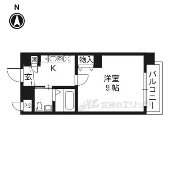 京都府京都市中京区福永長(賃貸マンション1K・4階・29.50㎡)の写真 その2