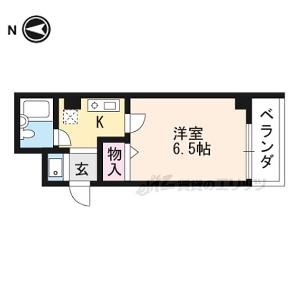 ＣＡＳＡ聚楽 205｜京都府京都市中京区聚楽廻西町(賃貸マンション1K・2階・17.00㎡)の写真 その2