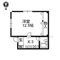 京都府京都市左京区浄土寺真如町（賃貸マンション1K・3階・32.96㎡） その2