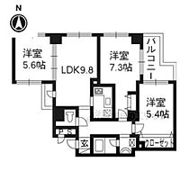 サンヴェール京都西陣  ｜ 京都府京都市上京区大宮通今出川下ル薬師町（賃貸マンション2LDK・3階・61.71㎡） その2