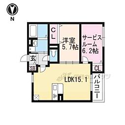 シンフォニーアミゾント 2LDKの間取図画像