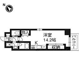 Ｇｒａｎｄ　Ｅ’ｔｅｒｎａ　京都 7階ワンルームの間取り