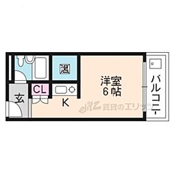 京都今出川レジデンス 1Kの間取図画像