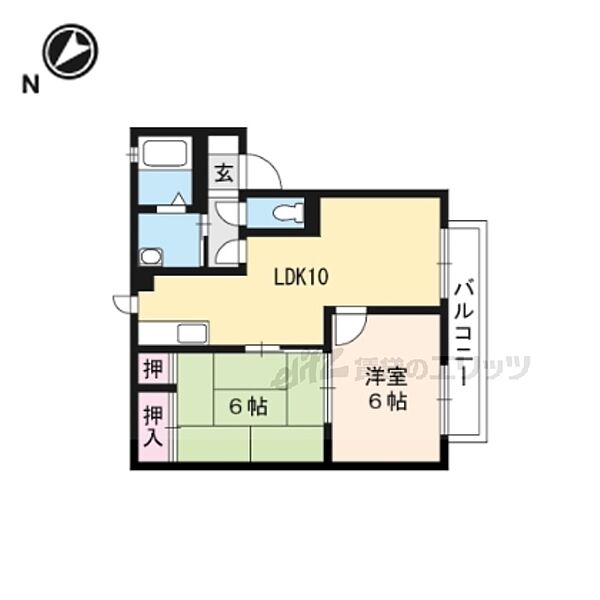 グランヴィア21 103｜滋賀県大津市大将軍2丁目(賃貸アパート2LDK・1階・50.00㎡)の写真 その2