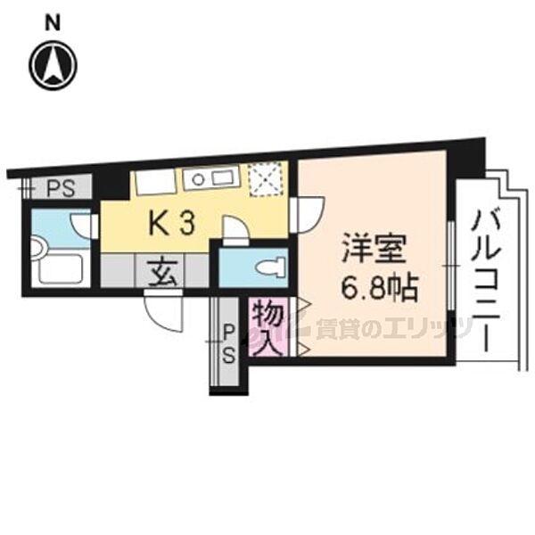 ワイズアクト 603｜滋賀県大津市皇子が丘2丁目(賃貸マンション1K・6階・22.63㎡)の写真 その2