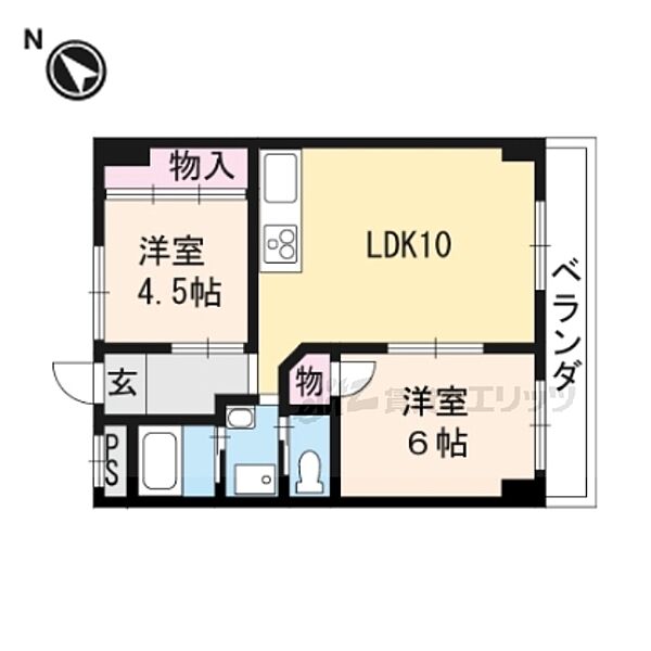 アベール大江 306｜滋賀県大津市大江4丁目(賃貸マンション2LDK・3階・52.00㎡)の写真 その2