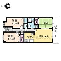 Ｂａｕｍｄｏｒｆ 502 ｜ 滋賀県草津市追分4丁目（賃貸マンション3LDK・5階・66.36㎡） その2