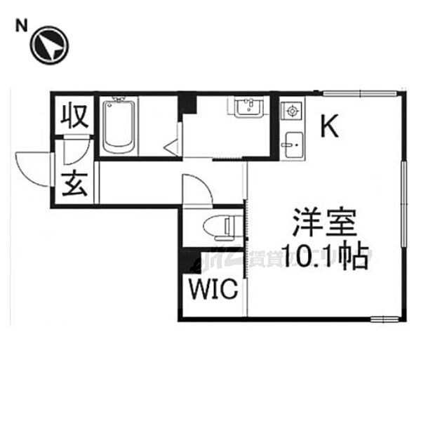 京町エンジェル 102｜滋賀県彦根市京町2丁目(賃貸アパート1R・1階・33.10㎡)の写真 その2