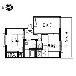 ノルデンハイム 2DKの間取図画像