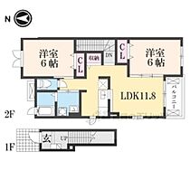 滋賀県長浜市相撲町（賃貸アパート2LDK・2階・57.09㎡） その2