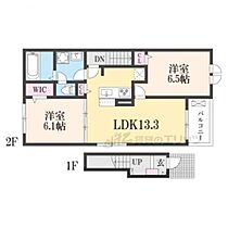 グラン　シエル 201 ｜ 滋賀県大津市見世2丁目字鳥羽（賃貸アパート2LDK・1階・59.55㎡） その2