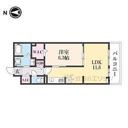 JR東海道・山陽本線 瀬田駅 徒歩14分の賃貸アパート 2階1LDKの間取り
