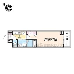 ジュネス エアリー 1Kの間取図画像