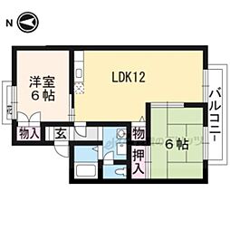 グリーンアベニューA 2LDKの間取図画像