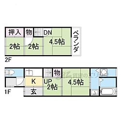 京阪石山坂本線 三井寺駅 徒歩3分の賃貸一戸建て 1階5Kの間取り