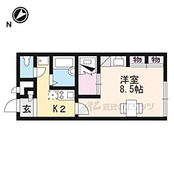 レオパレス大原市場 1Kの間取図画像