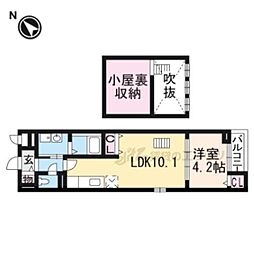 ココ近江八幡 1LDKの間取図画像