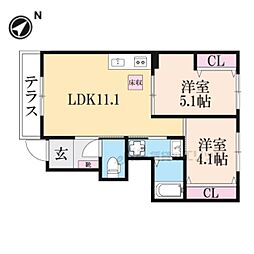 ラ・ルーチェ 2LDKの間取図画像