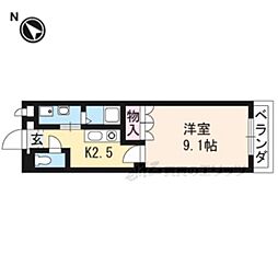 WestBlue 1Kの間取図画像