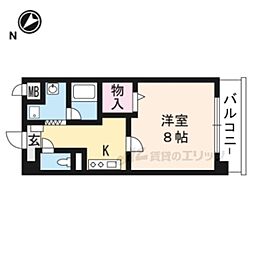 カーサヴィヴァーチェ 1Kの間取図画像