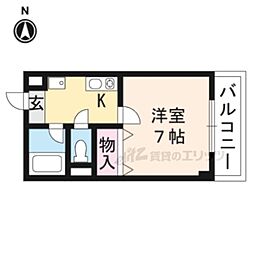 コープ松尾2 1Kの間取図画像