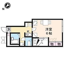 レオパレスベルフォーレ 1Kの間取図画像