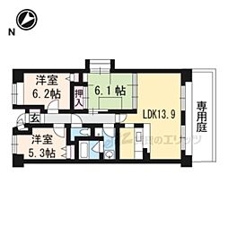 ツインオークス 3LDKの間取図画像