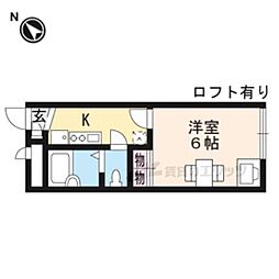 レオパレスわに浜 1Kの間取図画像