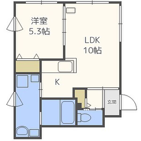 ＮＥＸＴ　ＨＩＬＬＳ麻生4丁目 ｜北海道札幌市北区麻生町4丁目(賃貸マンション1LDK・4階・33.22㎡)の写真 その2