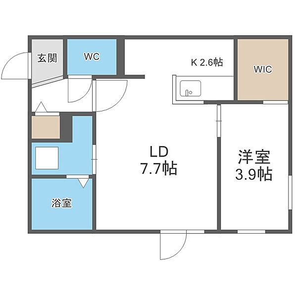 ｅｍｍａ（エマ） ｜北海道札幌市西区西町北13丁目(賃貸マンション1LDK・2階・34.56㎡)の写真 その2