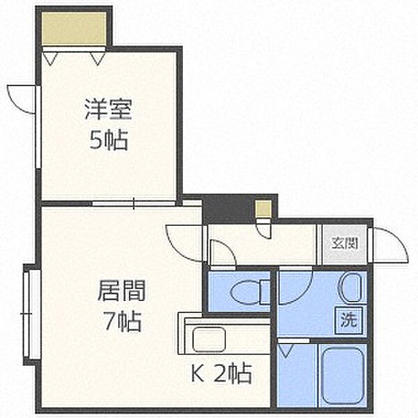 チュティ平岸 ｜北海道札幌市豊平区平岸六条16丁目(賃貸アパート1LDK・2階・33.35㎡)の写真 その2