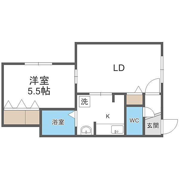 ゼスティ医大前 ｜北海道札幌市中央区南四条西16丁目(賃貸マンション1LDK・3階・34.99㎡)の写真 その2