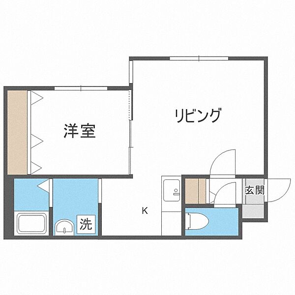 レストシティ琴似 ｜北海道札幌市西区琴似四条6丁目(賃貸マンション1LDK・3階・36.92㎡)の写真 その2