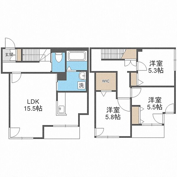 Ｆｕｅｎｔｅ　Ｄｉｅｚ ｜北海道札幌市中央区南十条西13丁目(賃貸マンション3LDK・3階・82.68㎡)の写真 その2