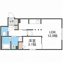 8　3Ｗ2ｂ　ＨＡＣＨＩ　ＳＡＮＷＥＳＴＮＹ  ｜ 北海道札幌市西区八軒三条西2丁目（賃貸マンション1LDK・3階・39.03㎡） その2